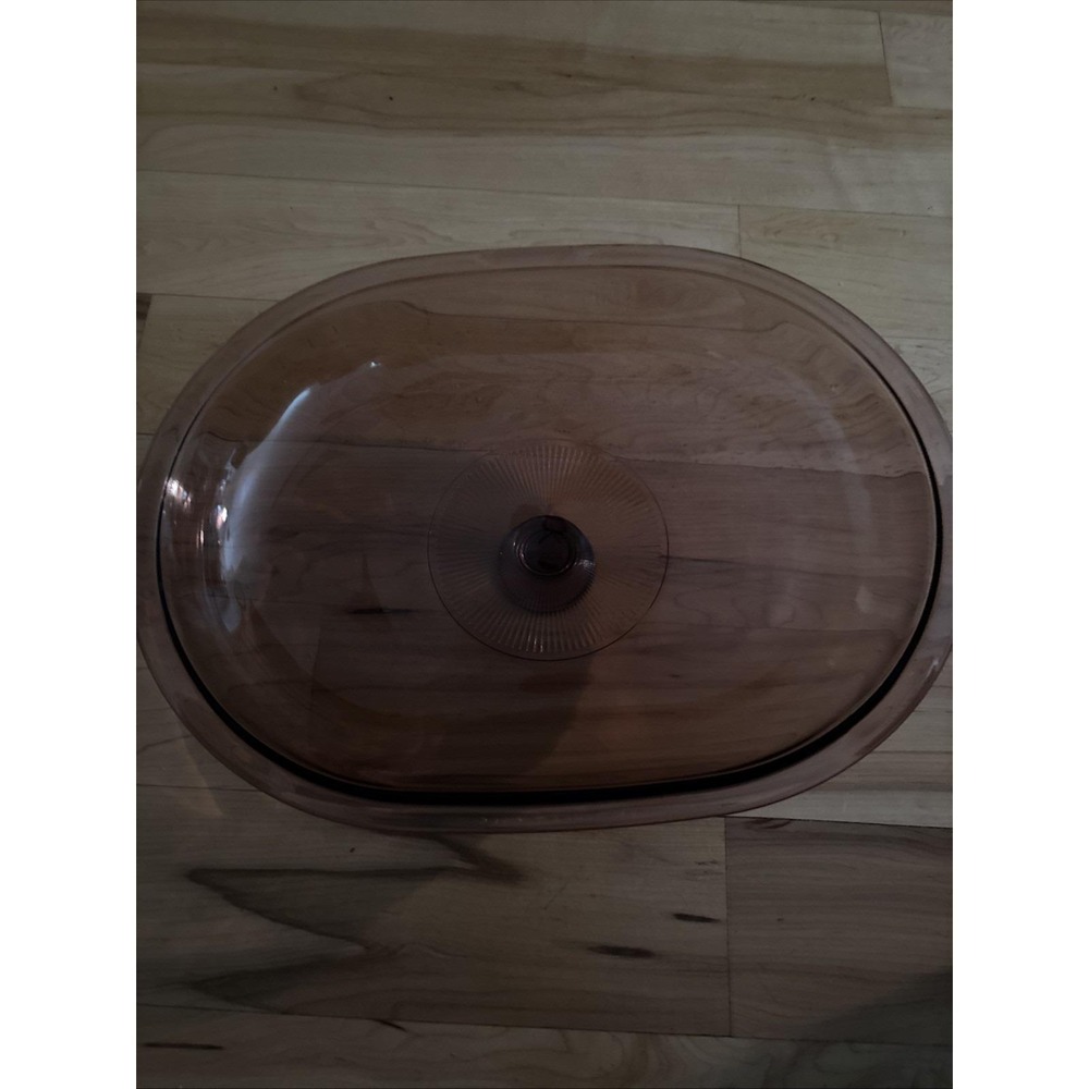 CORNING VISION CRANBERRY 4 L 4 QT Roaster Roasting Dutch Oven & Lid V-34-B - Picture 6 of 7
